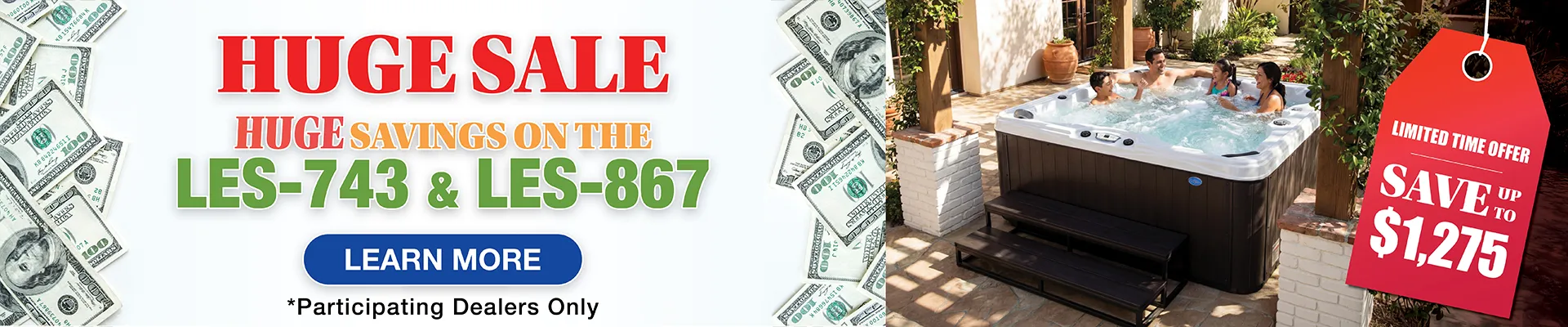 Calspas hot tub being used in a family setting - Burlington